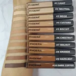 Phoera concealer swatches
